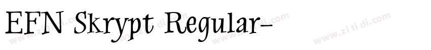 EFN Skrypt Regular字体转换